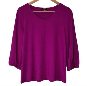 Talbots Petite Women's Pullover 3/4 Sleeve Scoop Neck Sweater Size MP